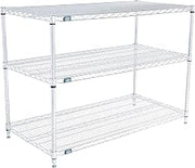 Global Industrial 3 Shelf, Chrome Wire Shelving Unit, Starter, 48" W x 24" D x 34" H