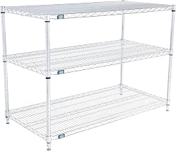 Global Industrial 3 Shelf, Chrome Wire Shelving Unit, Starter, 48" W x 24" D x 34" H