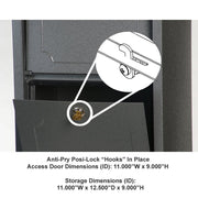 dVault Sand / 14"L x 14"W x 20"H / Industrial Wall-Mount Mailboxes
