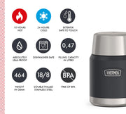 THERMOS Dark grey / graphite mat / 470 ml / 470.0 milliliters Insulated Food Jars