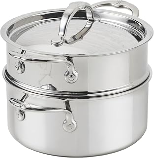 Hestan ProBond Luxe 3-Quart Soup Pot & Stemer Insert Set, Professional Clad Stainless Steel ProCore Tri-Ply Clad Construction, Polished Exterior, Induction & Oven Safe