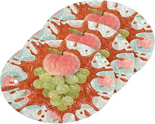 Fruit Splash with Grapes Dish Scrub Sponges Kitchen Non Scratch Reusable Compressed Cellulose Sponge Hanging for Household Cleaning Washing Dishes Pots and Pans 3 Pack