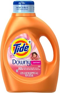 Tide Plus a Touch of Downy Liquid Laundry Detergent, April Fresh - 92 oz