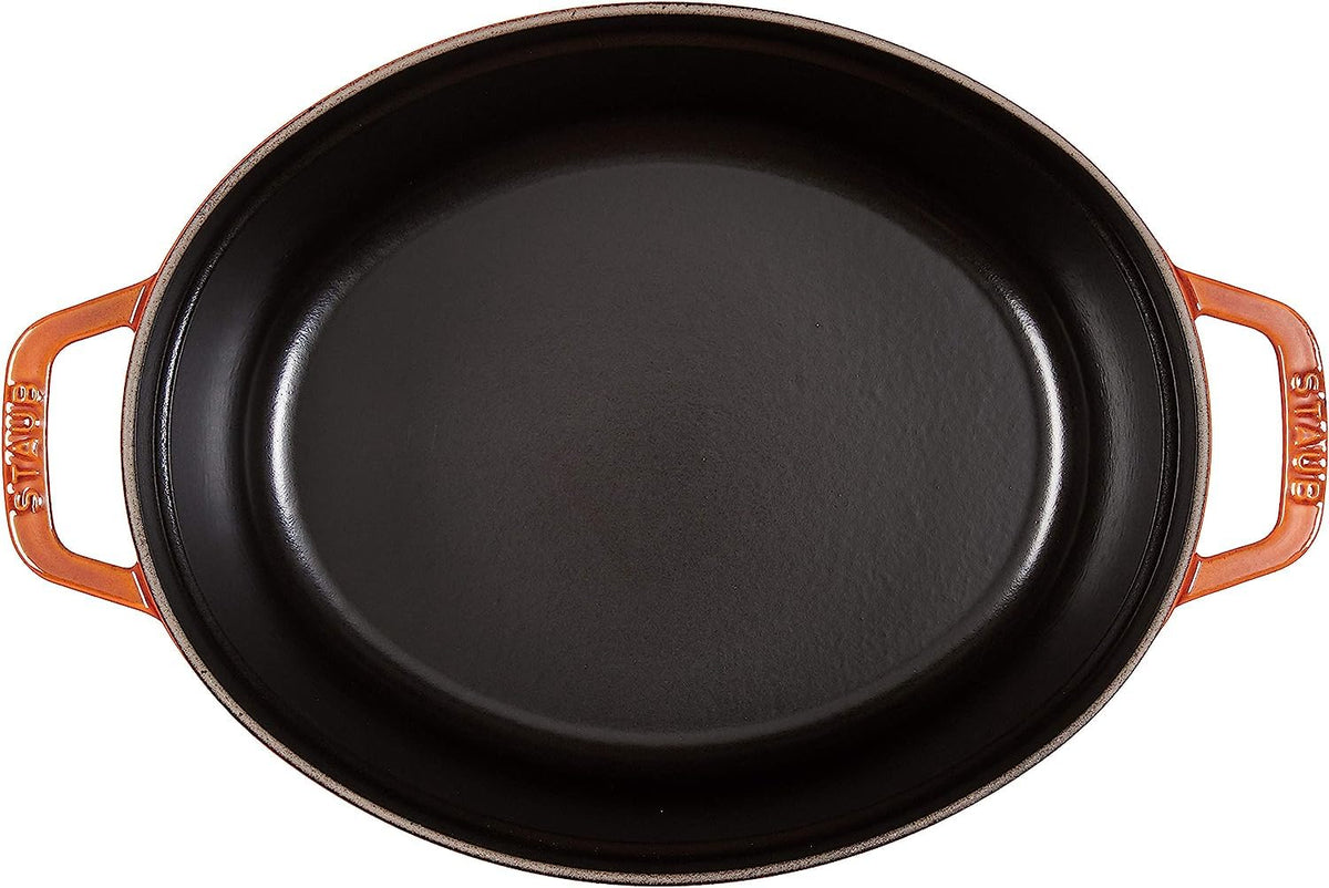 Cast Iron 5.75-qt Coq au Vin Cocotte - Burnt Orange by STAUB – 5.75-qt, 5.44 liters, Cast Iron, Burnt Orange, Model 11231806
