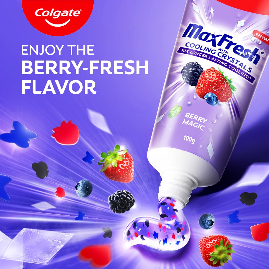 MAX Fresh Crystals Berry Magic by Colgate – 3.53 Ounce (Pack of 1), Model 61061319