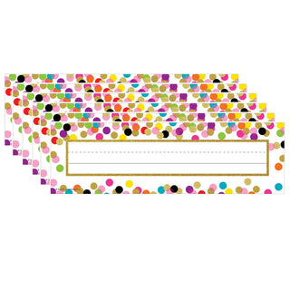 Confetti Name Plates by Teacher Created Resources – 5 inches, Multicolor, Pack of 216, Model TCR5886