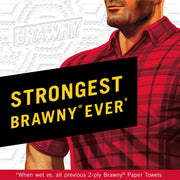 Brawny 1 / 12 Rolls (60 Sheets each) / White Paper Towels