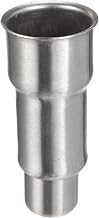 Component Hardware 2" OD x 6" H Stainless Steel Flared Top Equipment Leg with Adjustable Round Toe for Weld Application