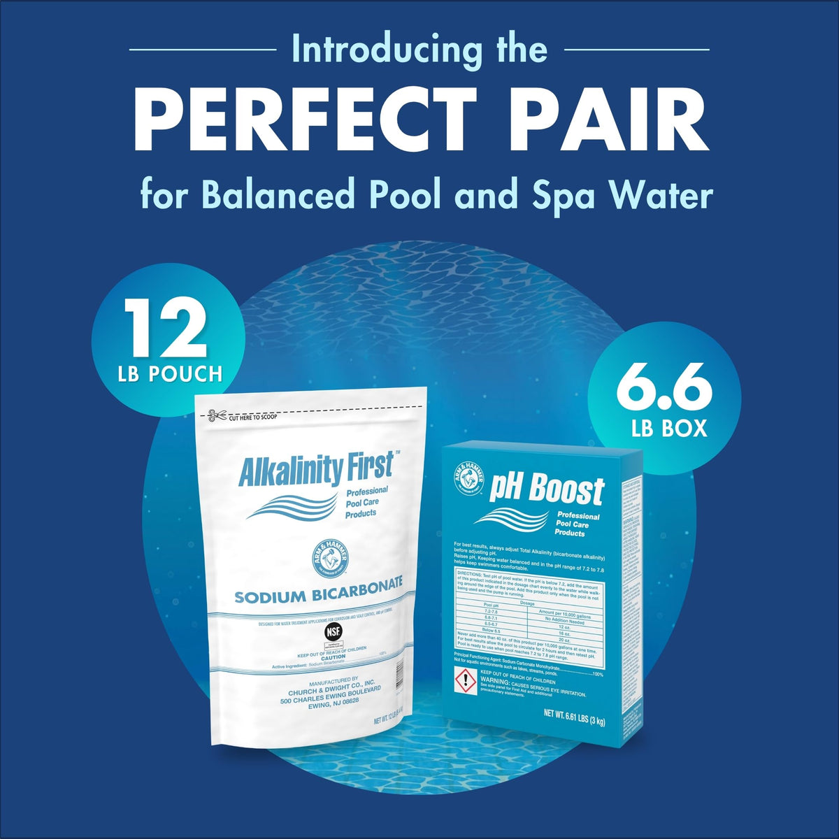 pH Boost Professional Pool Care by Arm & Hammer – Pack of 6, Model 033200150015