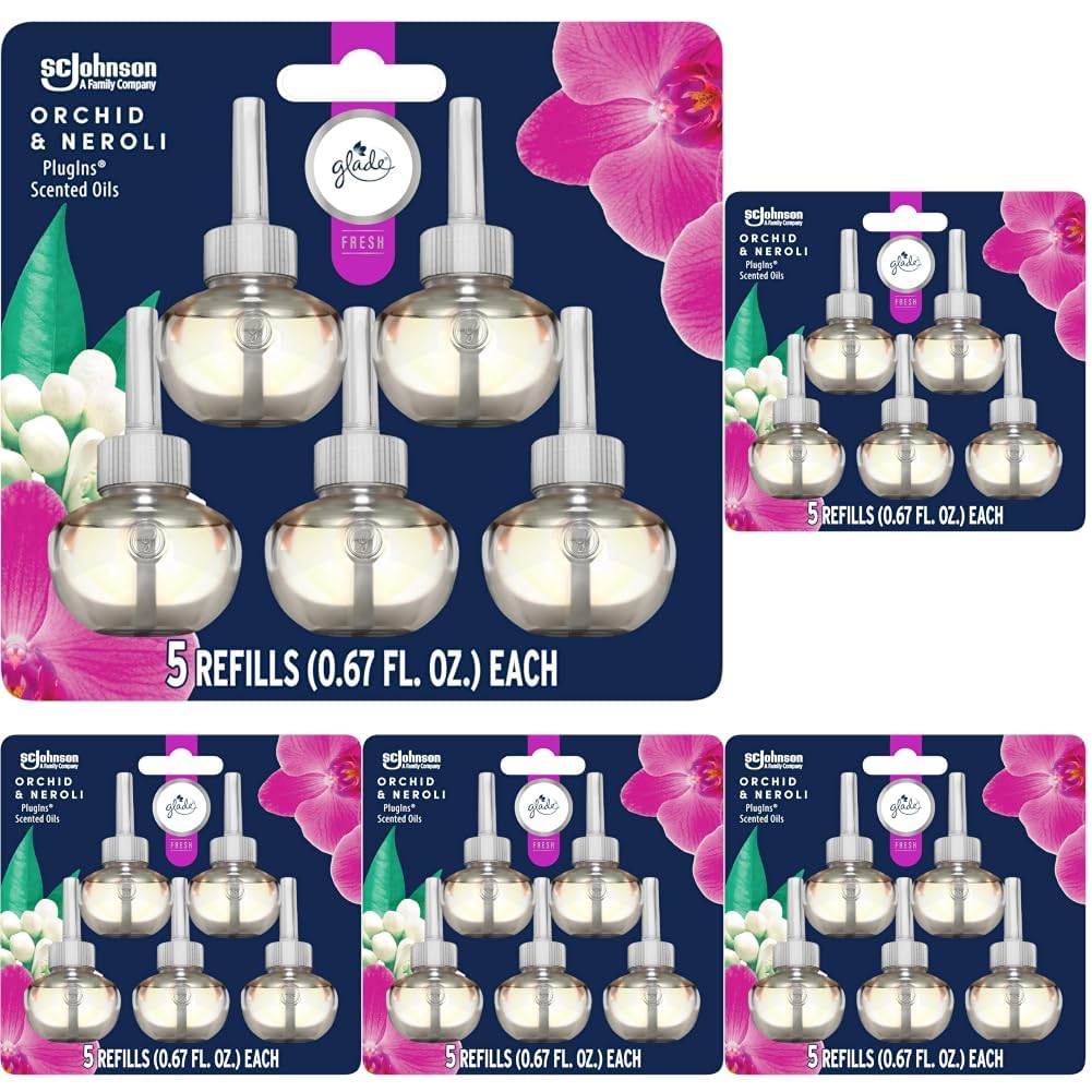 PlugIns Refills Air Freshener by Glade – 3.35 Fl Oz (Pack of 5), N / a, Pack of 5, Model 367057