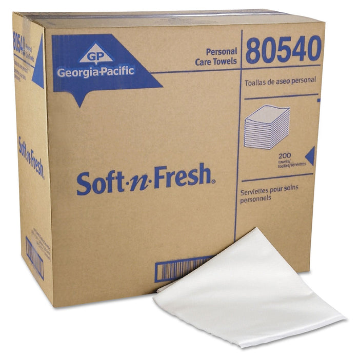 Pacific Blue Select A300 Disposable Patient Care Bath Towel by GP PRO (Georgia-Pacific),1/2-Fold, White, 80540,1 Box of 200 Towels