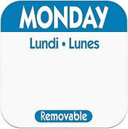 Monday Day Dot Removable Label 1" 1000 / Roll