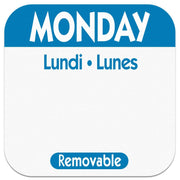 Monday Day Dot Removable Label 1" 1000 / Roll by NCCO – 1 inch, Blue, Model R101R