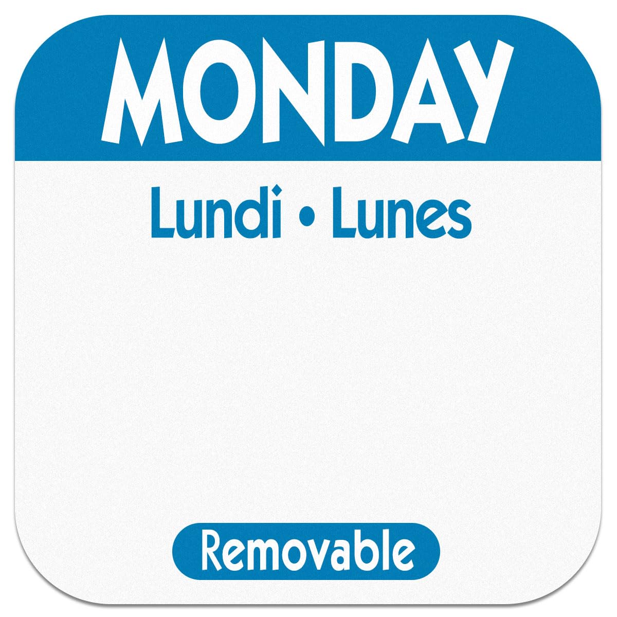 Monday Day Dot Removable Label 1" 1000 / Roll by NCCO – 1 inch, Blue, Model R101R