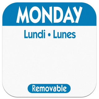 Monday Day Dot Removable Label 1" 1000 / Roll by NCCO – 1 inch, Blue, Model R101R