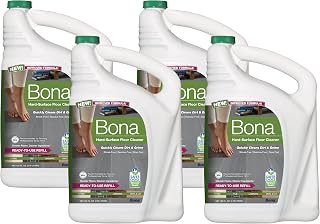 Bona Hard-Surface Floor Cleaner Refill, 4 Pack
