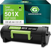 GREENBOX 501X 50F1X00 Toner Cartridge for MS410 MS510 MS610 Printer,1 Black | Compatible for MS410 MS410d MS410dn MS415 MS415dn MS510 MS510dn MS610 MS610de MS610dn Printers, 10,000 Pages High-Yield