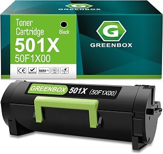 GREENBOX 501X 50F1X00 Toner Cartridge for MS410 MS510 MS610 Printer,1 Black | Compatible for MS410 MS410d MS410dn MS415 MS415dn MS510 MS510dn MS610 MS610de MS610dn Printers, 10,000 Pages High-Yield