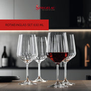 & Nachtmann Red Wine Glasses by Spiegelau – 21.3 Ounces, 630 milliliters, Glass, Red, Model 4450171