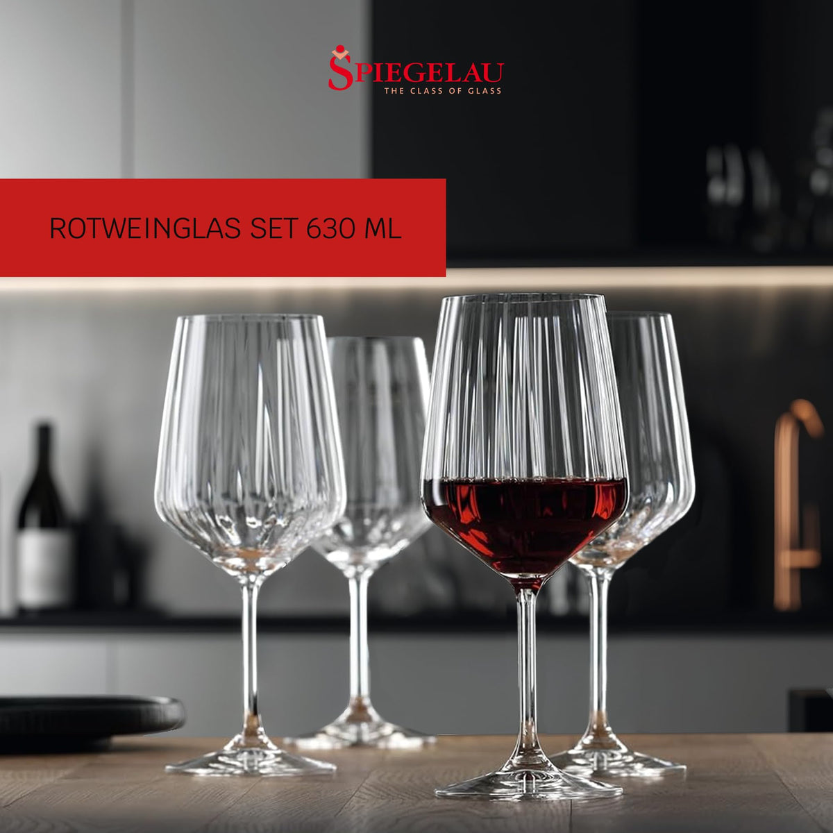 & Nachtmann Red Wine Glasses by Spiegelau – 21.3 Ounces, 630 milliliters, Glass, Red, Model 4450171