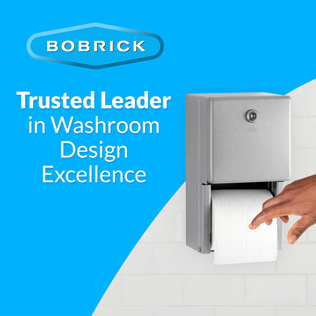Bobrick Stainless Steel / Surface Mount / 6.06" Width x 5.94" Depth x 11" Height Toilet Paper Holders
