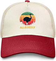 Allegedly Emu Hat Trucker Hat Women Baseball Hat Funny Birthday Gifts