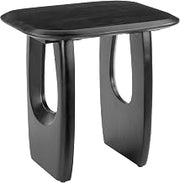 Arasan Accent Table Black, Black End Table, Modern Style, Painted Acacia Wood Square Shape Tabletop, Acacia Wood, Indoor Living, 25.2" W x 20.1" D x 24" H