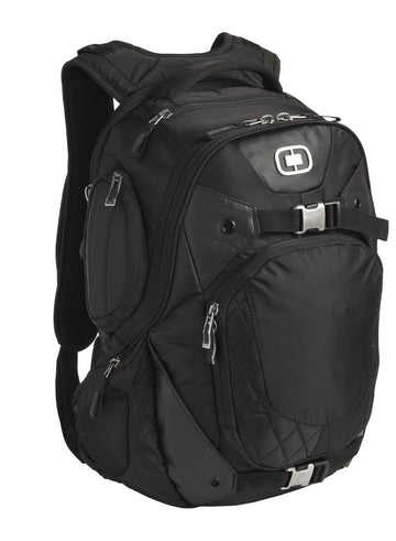 Squadron Pack Black 17" Laptop/MacBook Pro Black Backpack by OGIO – 19.5"H x 13.5"W x 7"D, Polyester, Black, Model 411047