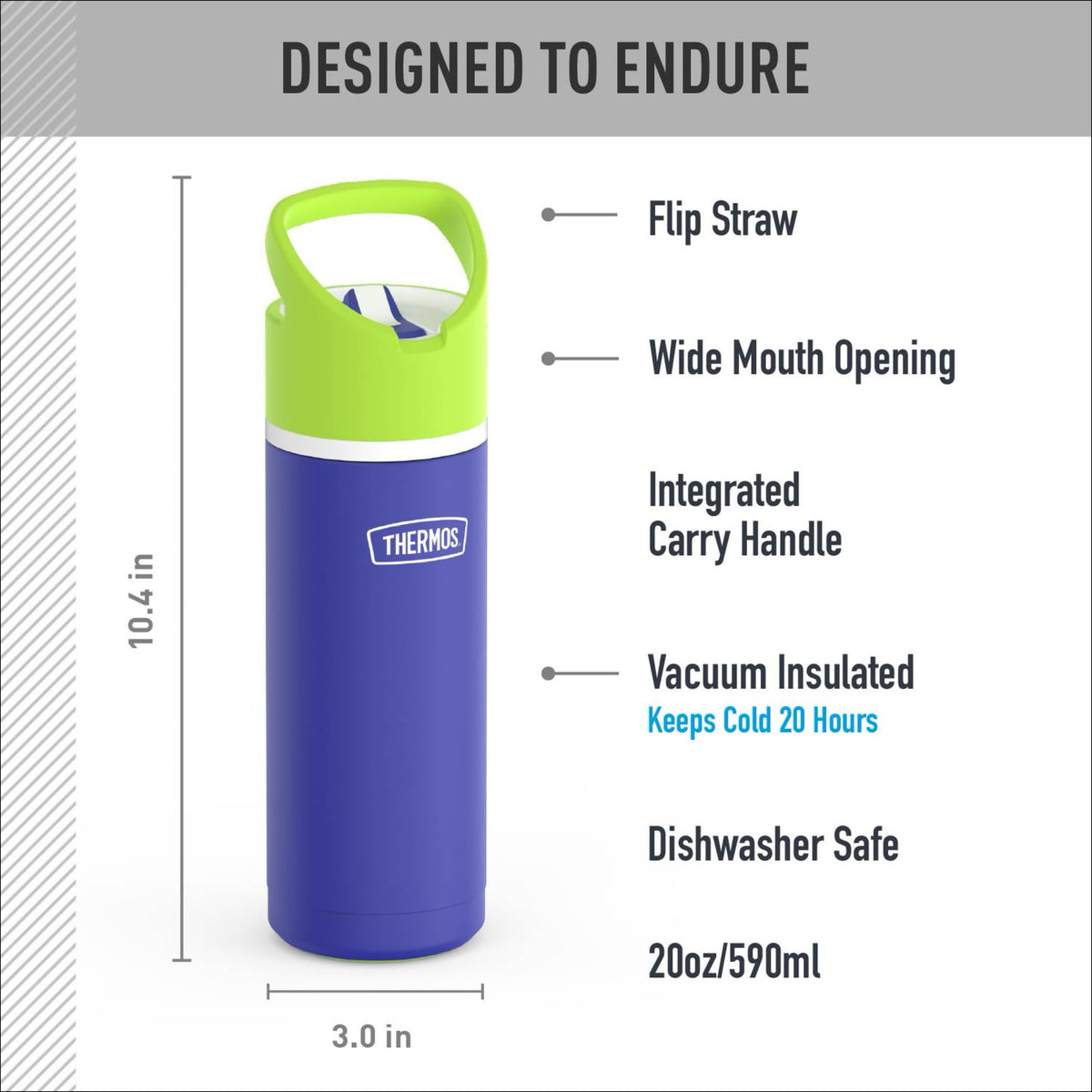 THERMOS 20 Ounces / Blue / 20.0 fluid_ounces Thermoses