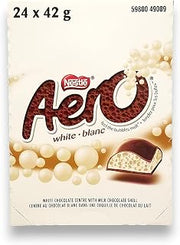 Aero White Chocolate Bars, 42g/1.5 oz., 24 Count, {Imported from Canada}
