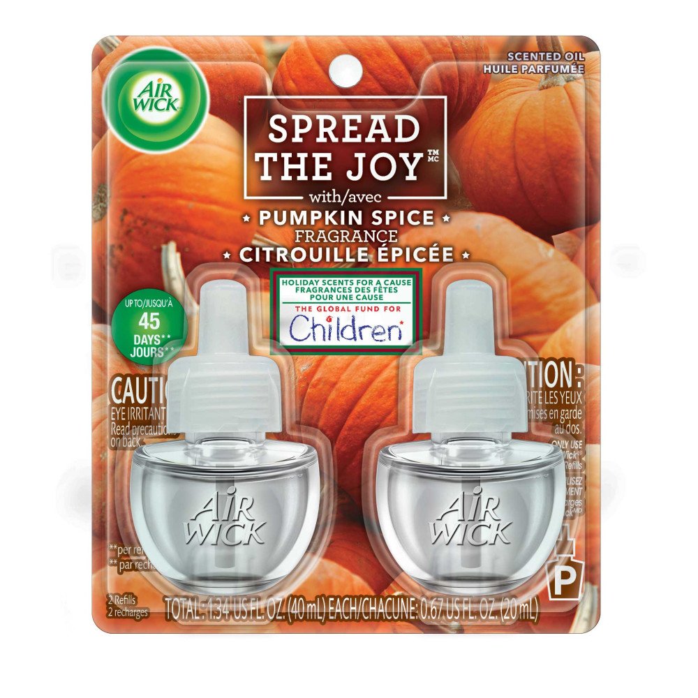 Air Wick Pumpkin Spice / 0.67 Fl Oz (Pack of 2) / Multicolor Electric