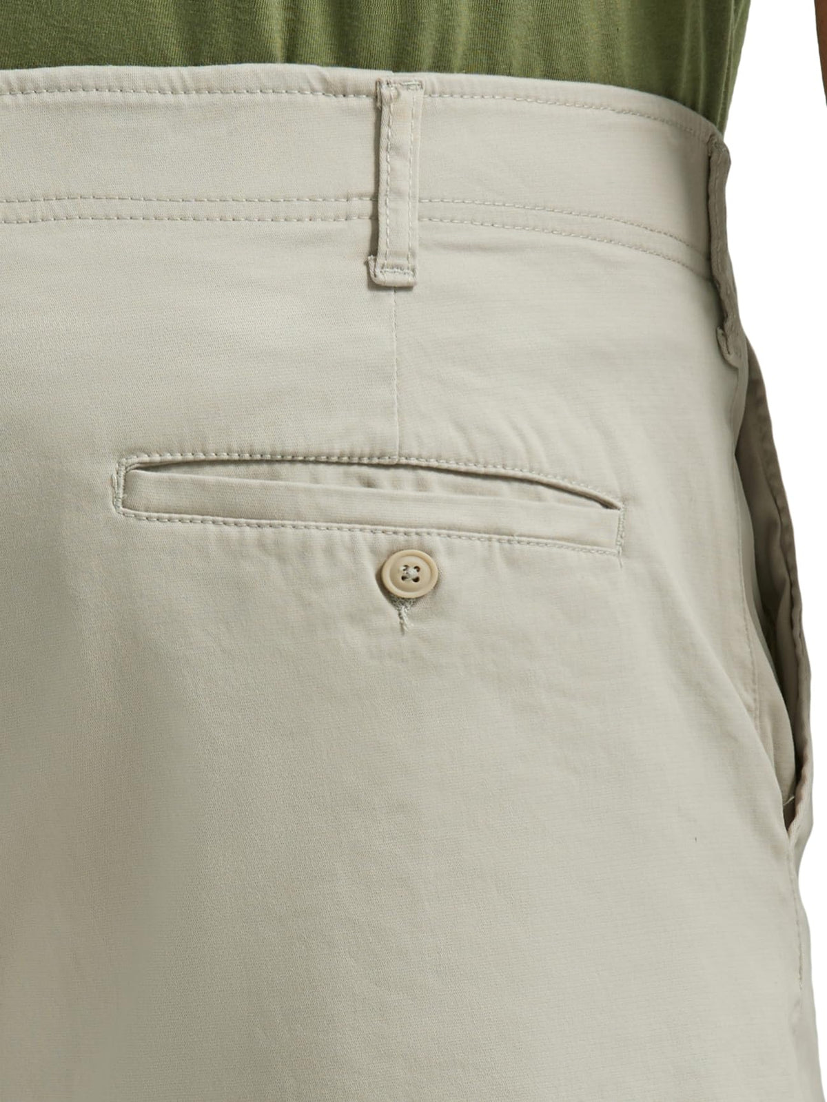 Men's Big & Tall Extreme Motion Flat Front Short by Lee – Cotton Blend, Stone, Model 43535