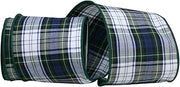 Reliant Ribbon 77309M-001-10F Plaid Inverness Wired Edge Ribbon, 4 Inch X 10 Yards, Multi