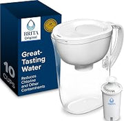 Brita Large 10 Cup Water Filter Pitcher, Includes 1 Filter, Bright White