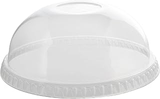 Fineline Super Sips 98mm PET Dome Lid No-Hole, Clear