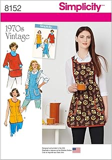 Simplicity 8152 Vintage 1970s Apron Sewing Pattern, Sizes XS-L
