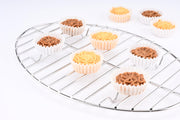 Mlintech Oval Roasting Rack, Stainless Steel Wire, 15x10 Inch, Silver