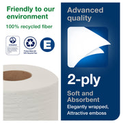 Tork Advanced Toilet Paper Roll – 80 rolls x 500 sheets, 2461200