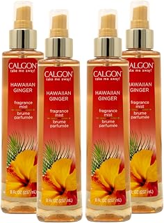 Calgon Hawaiian Ginger Fragrance Body Mist 8 oz (Pack of 4)