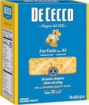 De Cecco Semolina Pasta, Farfalle No.93, 1 Pound (Pack of 12)