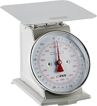 Winco 6 1/2" Clear Analog Receiving Stainless Steel Scale | Easy read dial, Heavy-duty
