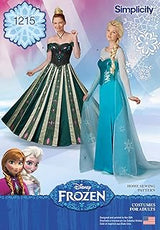 Simplicity 1215 Disney's Frozen Anna and Elsa Women's Halloween Costume Sewing Pattern, Sizes R5 (14-22)