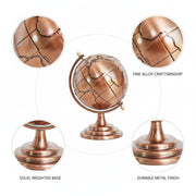 Spherical Alloy Globe Ornament by Generic – 3.15 x 3.15 x 4.72 in, Alloy, Red, Model O2026I08A18Z191031PKHBZ2