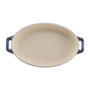 Ceramic Oval Baking Dish Set by STAUB – 2-piece, Ceramic, Dark Blue, Pack of 2, Model 40508-632