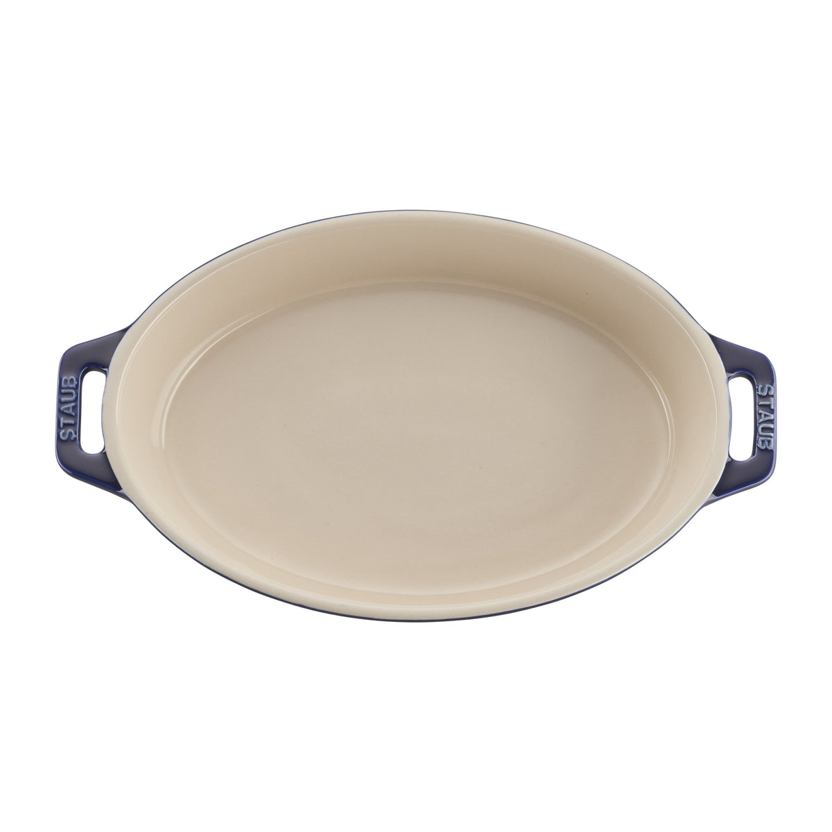 Ceramic Oval Baking Dish Set by STAUB – 2-piece, Ceramic, Dark Blue, Pack of 2, Model 40508-632