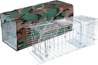 JT Eaton 485N/COV-CAM Wildlife Cage Trap with Cage Coat Cover for Medium Pests