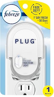 Febreze Plug In Air Freshener, Odor-Fighting Scented Oil Warmer Device, Air Fresheners for Home and Bathroom and Kitchen, 1 Count