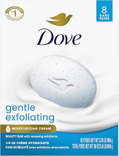 Dove Gentle Exfoliating Beauty Bar Soap , Renewing 8 Count 3.75 oz