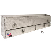 Buyers Products Company Silver Diamond Tread / 72 x 21 x 13.5 / Two Drawers Truck Bed Toolboxes