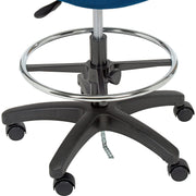 ESD Stool - Fabric by Global Industrial – 16"W x 18"D x 13-1/2"H, Textile, Blue, Model ESD-FMBCH-RG-CF-HC-ESDBLU